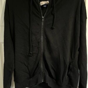 Women’s Universal Thread Black zip up with hood Sz Small